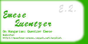 emese quentzer business card